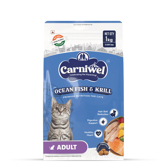 Carniwel Ocean Fish & Krill Dry Cat Food, Adult
