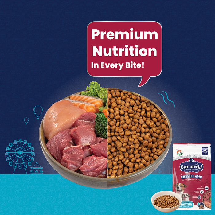 Carniwel Fresh Lamb Dry Dog Food for Small Breed, Starter