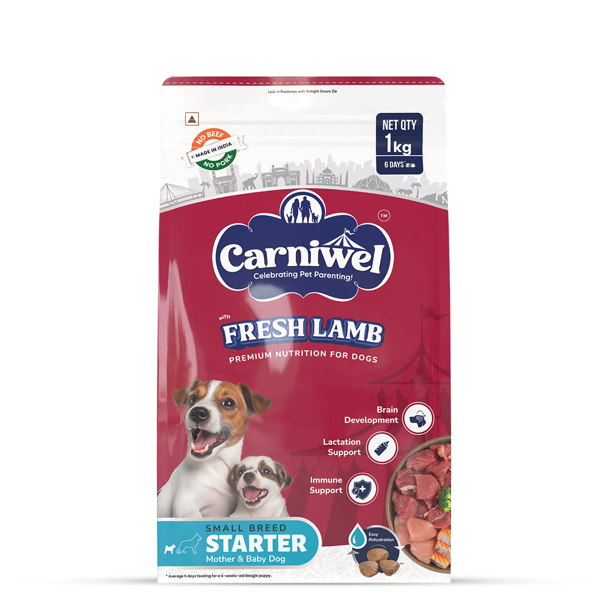 Carniwel Fresh Lamb Dry Dog Food for Small Breed, Starter