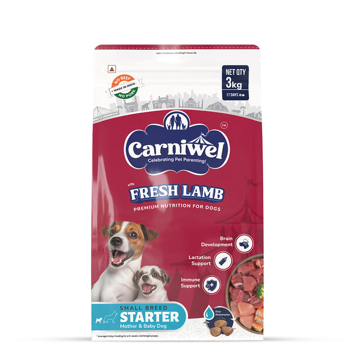 Carniwel Fresh Lamb Dry Dog Food for Small Breed, Starter
