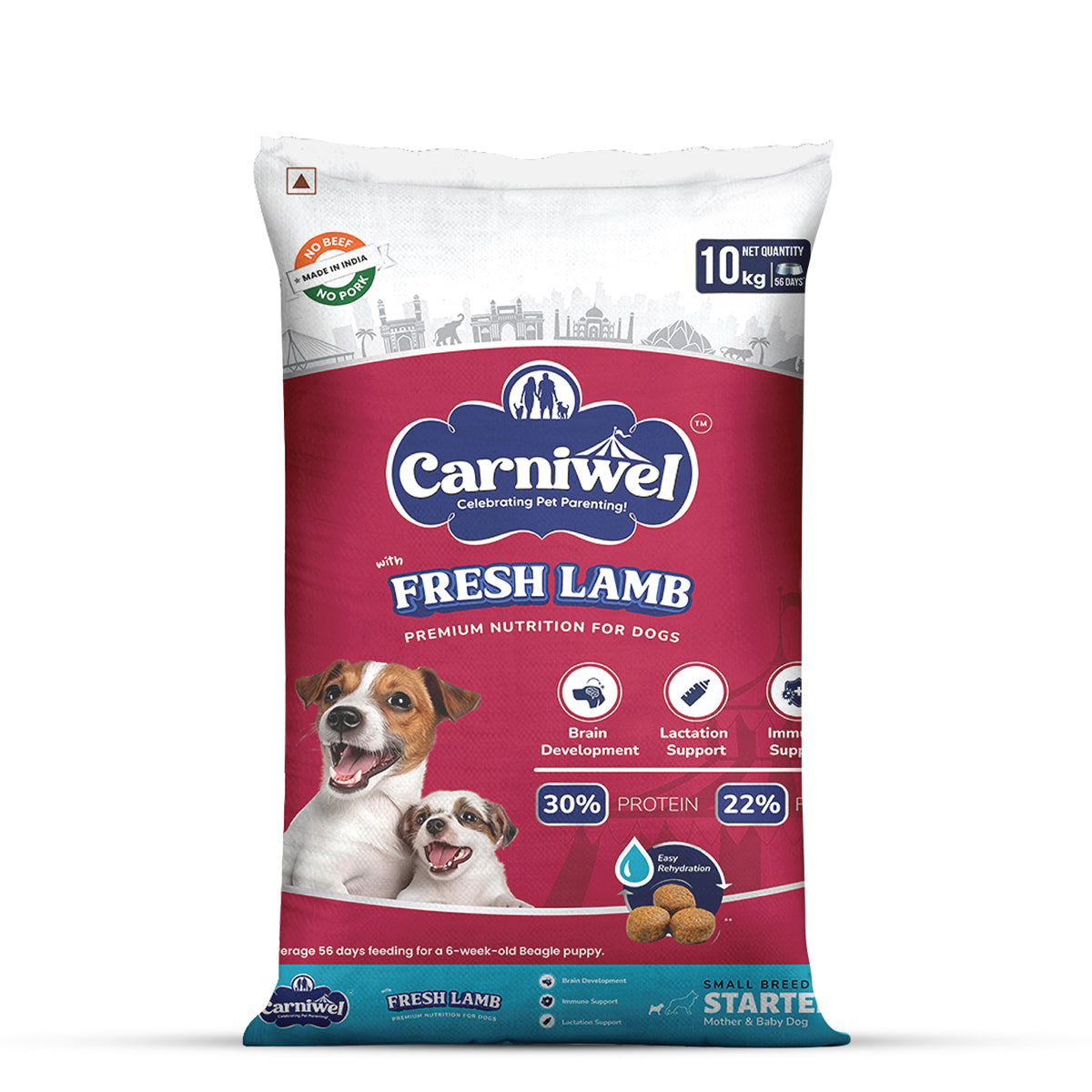 Carniwel Fresh Lamb Dry Dog Food for Small Breed, Starter