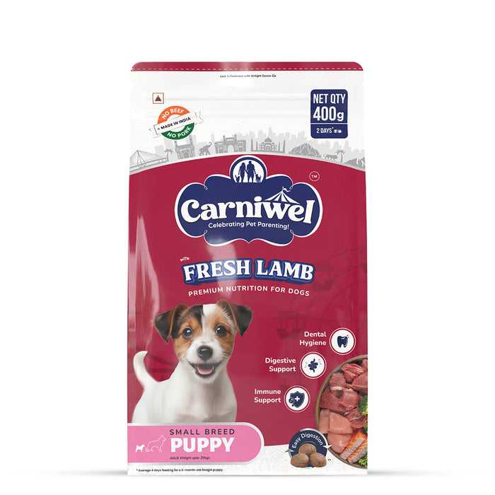 Carniwel Fresh Lamb Dry Dog Food for Small Breed, Puppy