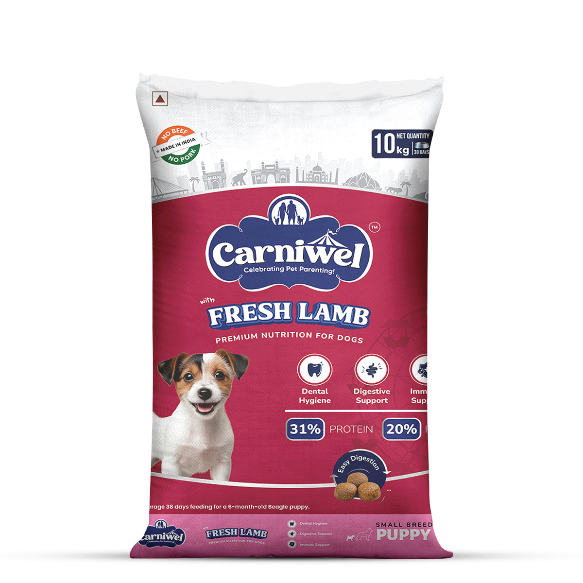 Carniwel Fresh Lamb Dry Dog Food for Small Breed, Puppy