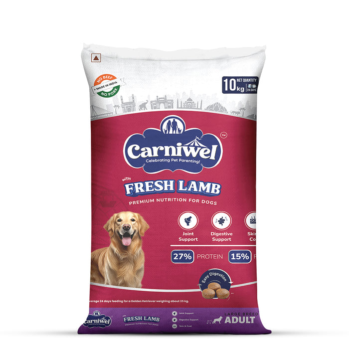 Carniwel Fresh Lamb Dry Dog Food for Large Breed, Adult