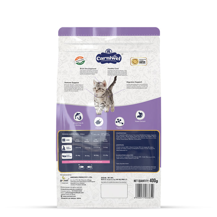 Carniwel Fresh Fish & Shrimp Dry Cat Food, Kitten