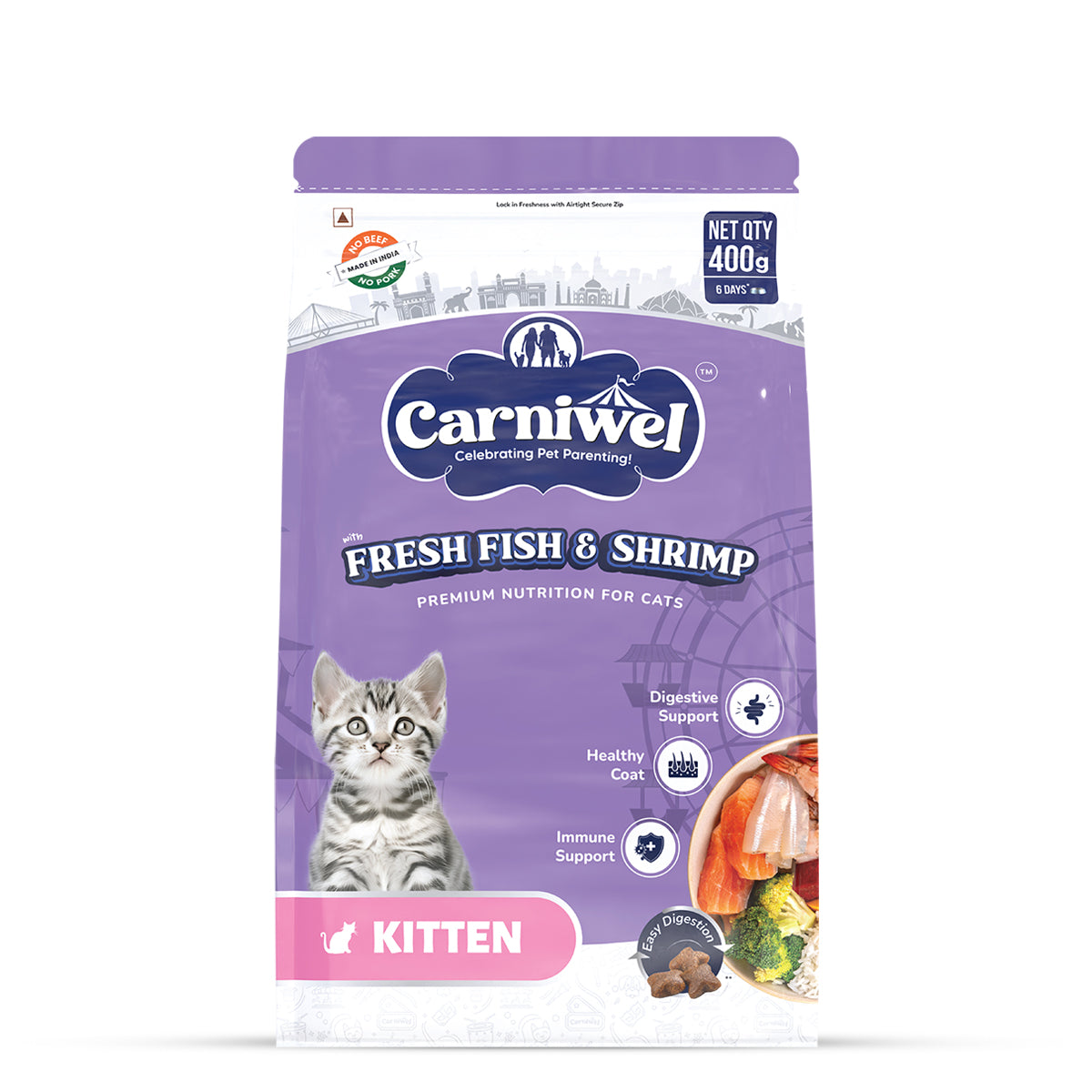 Carniwel Fresh Fish & Shrimp Dry Cat Food, Kitten