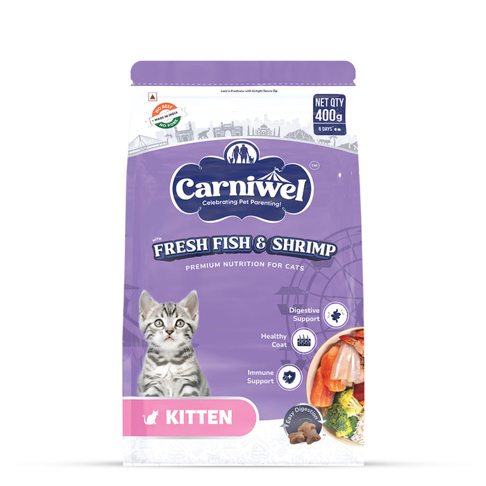 Carniwel Fresh Fish & Shrimp Dry Cat Food, Kitten