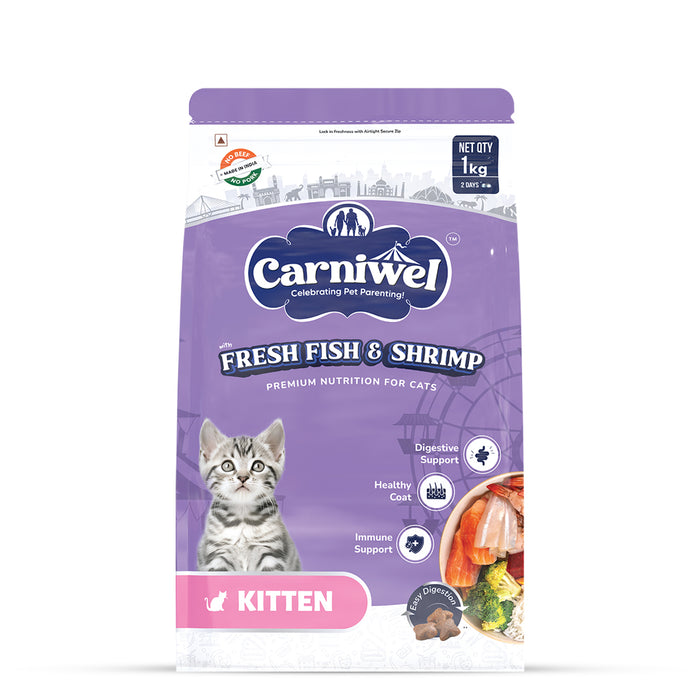 Carniwel Fresh Fish & Shrimp Dry Cat Food, Kitten