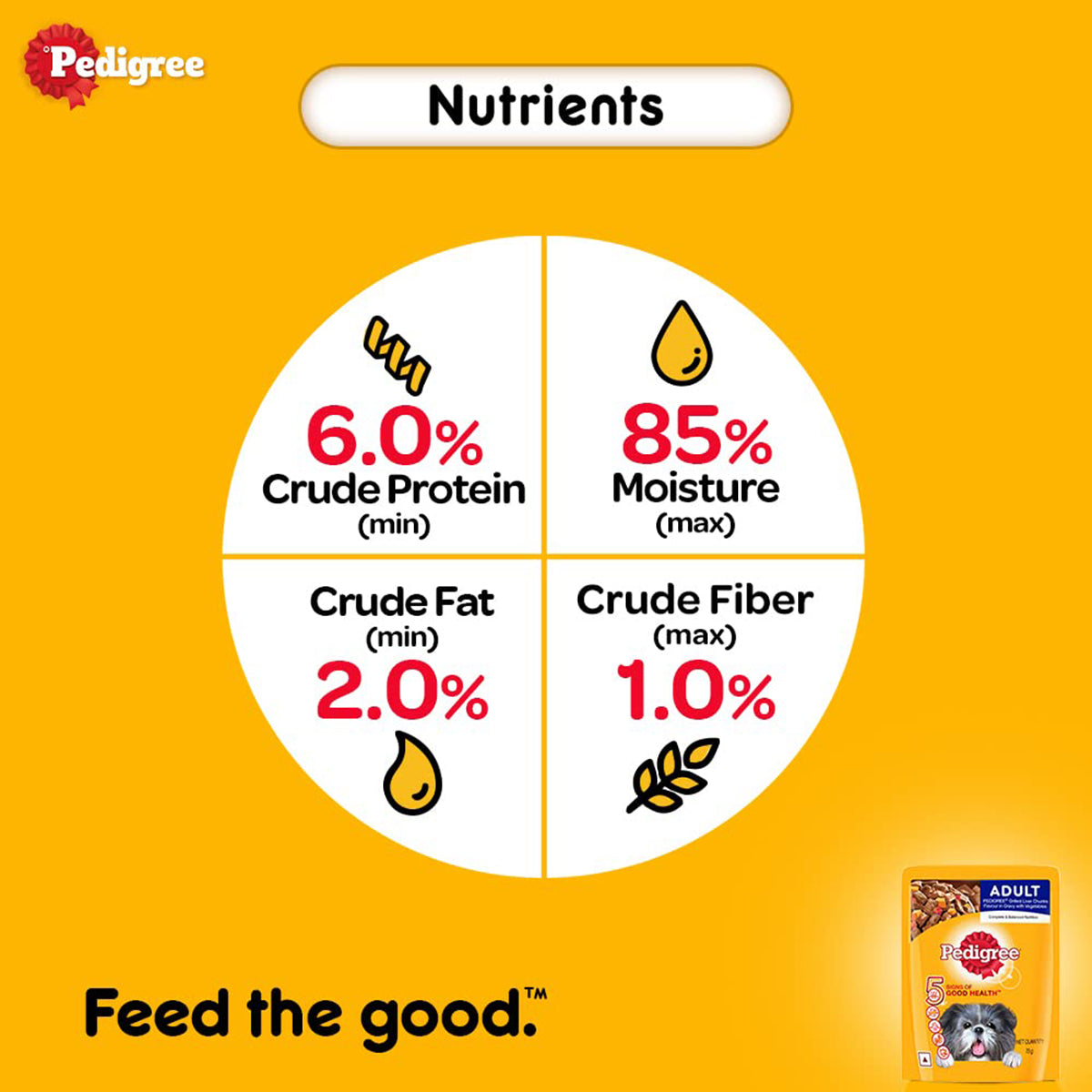 Pedigree Adult Liver Chunks In Gravy With Vegetables Wet Dog Food - 70g