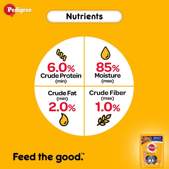 Pedigree Adult Liver Chunks In Gravy With Vegetables Wet Dog Food - 70g