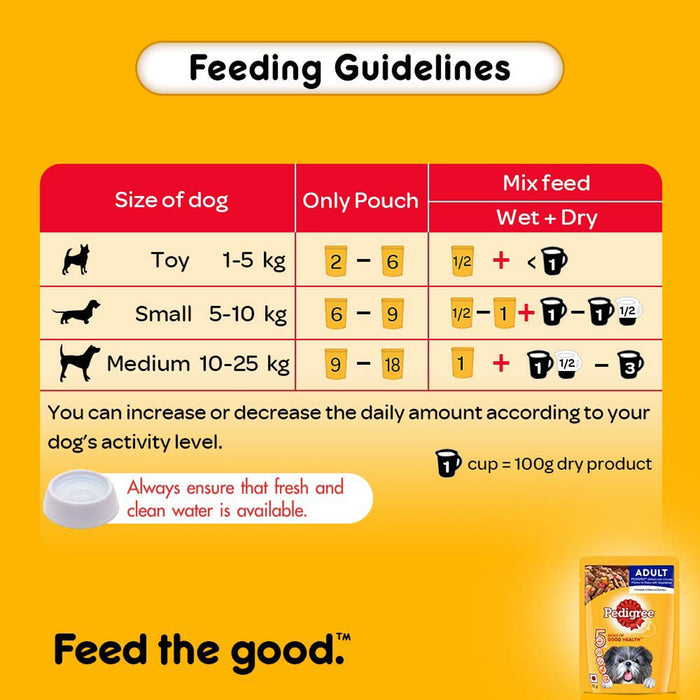 Pedigree Adult Liver Chunks In Gravy With Vegetables Wet Dog Food - 70g