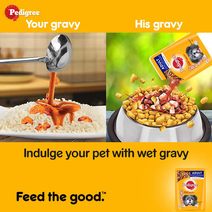 Pedigree Adult Liver Chunks In Gravy With Vegetables Wet Dog Food - 70g