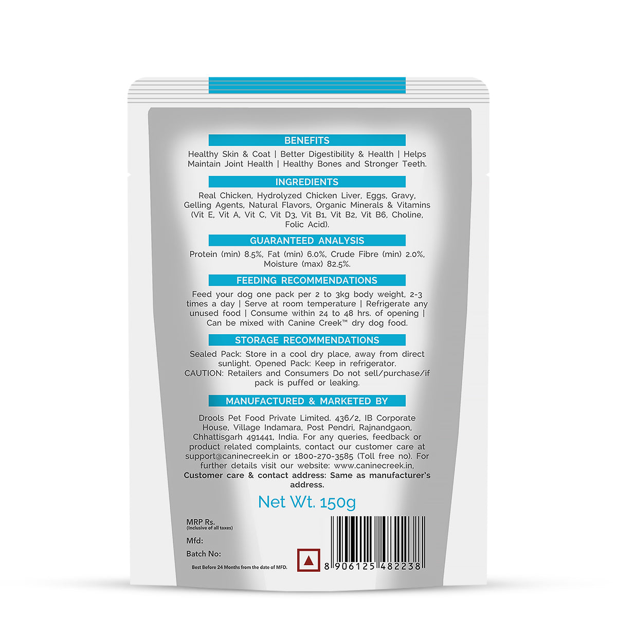 Canine Creek Real Chicken Gravy for Adult Wet Dog Food - 150g