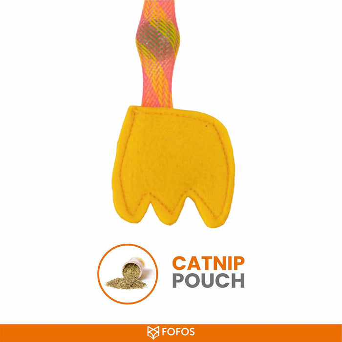 Fofos Cat Flick Tube Toy Giraffe Interactive Cat Toy