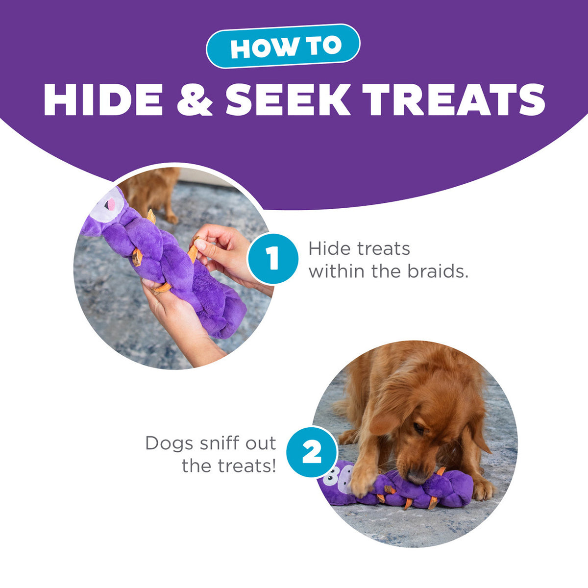 Outward Hound Twistiez Unicorn Purple Large