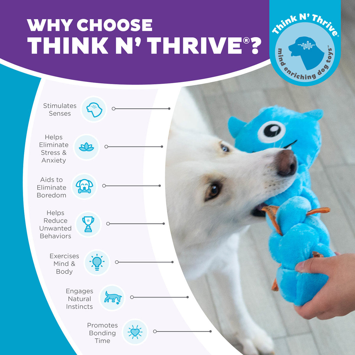 Outward Hound Twistiez Monster Blue Large