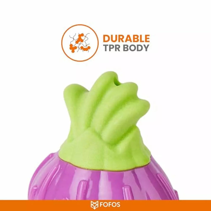 FOFOS Giggling Vegi-Bites Dog Toy Onion