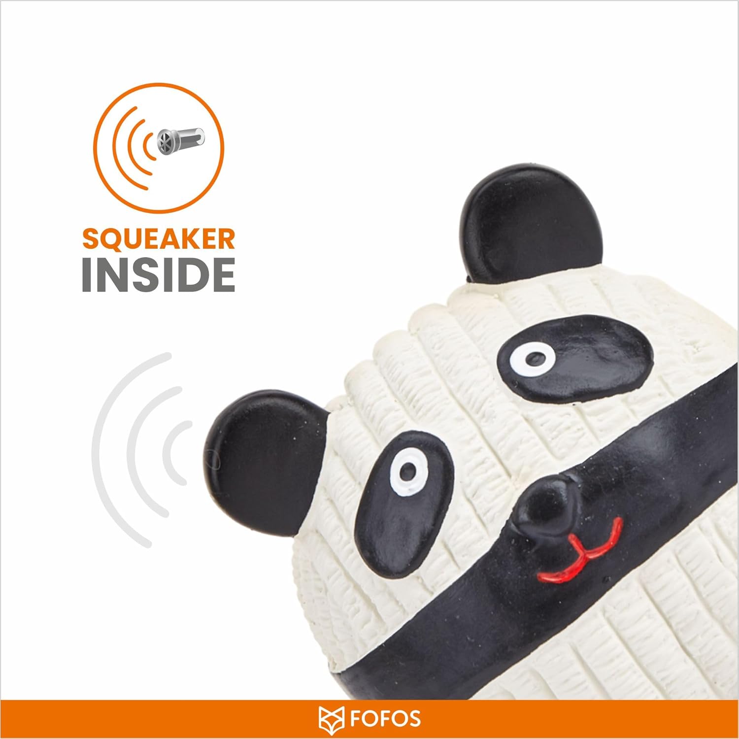 FOFOS Latex Dog Toy Panda Ball