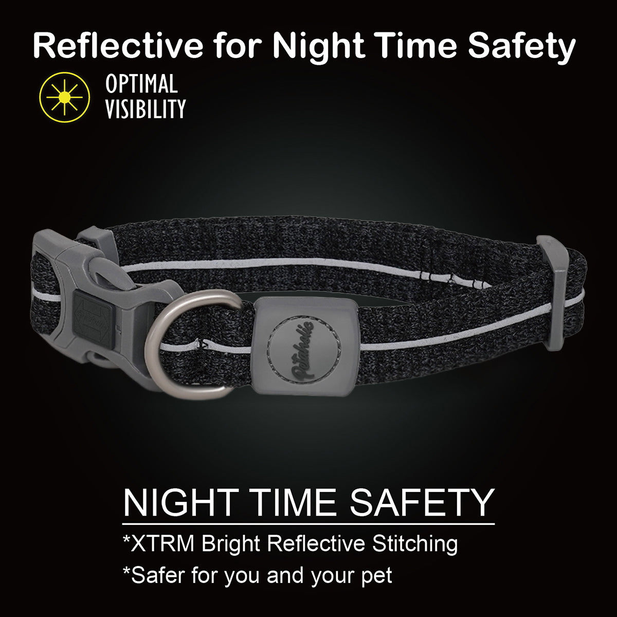 Petaholic Sports Series Pet Collar-Black