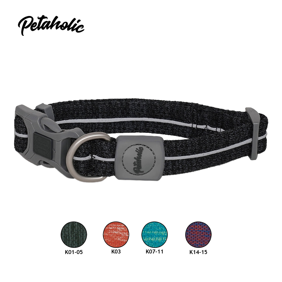 Petaholic Sports Series Pet Collar-Black