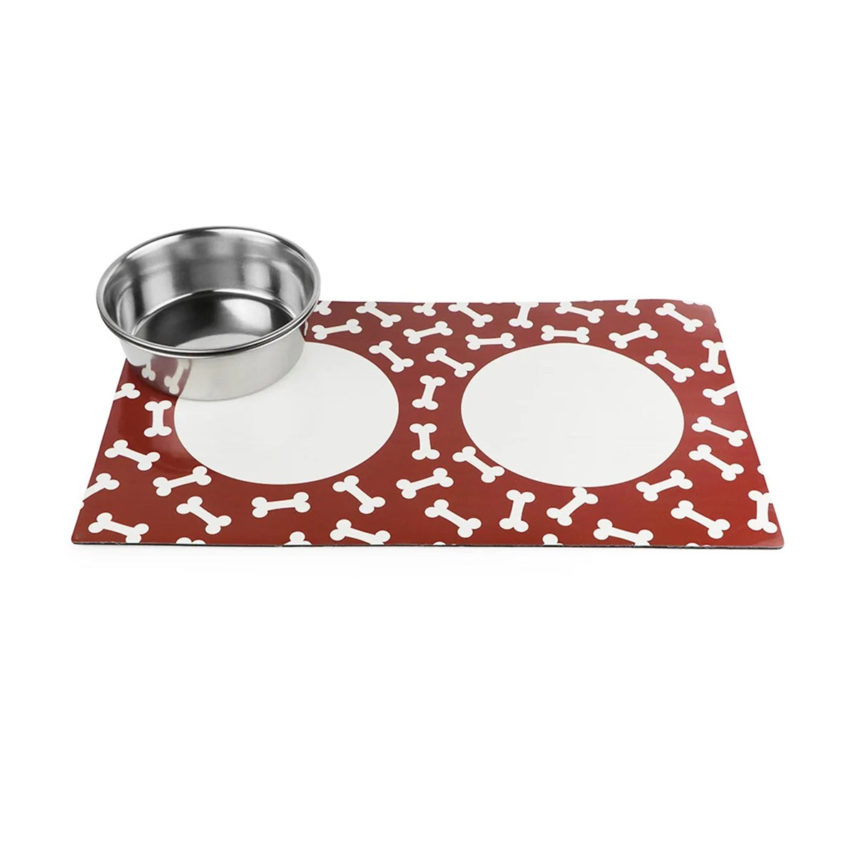 Pawpourri Stay On Mat Stainless Steel Pet Bowl Combo With Magnetic Base On Mat