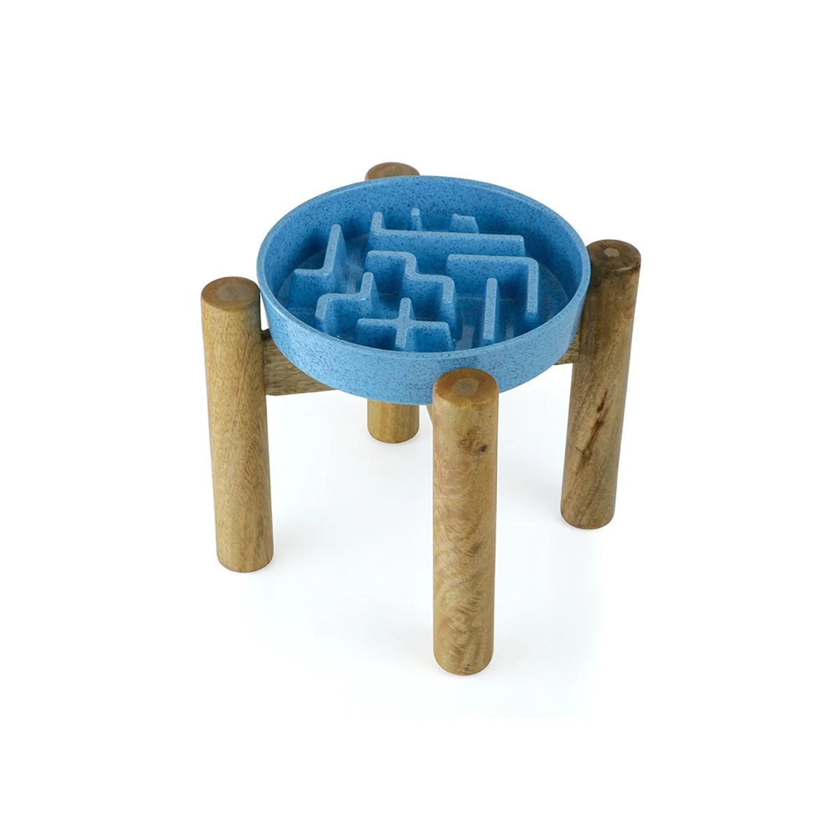 Pawpourri Geometric Slow Feed Melamine Bowl With Raised Diner For Medium To Large Sized Dogs