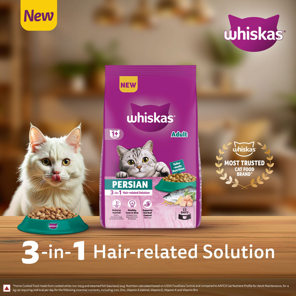 Whiskas Persian (1+ Years) Adult Dry Cat Food