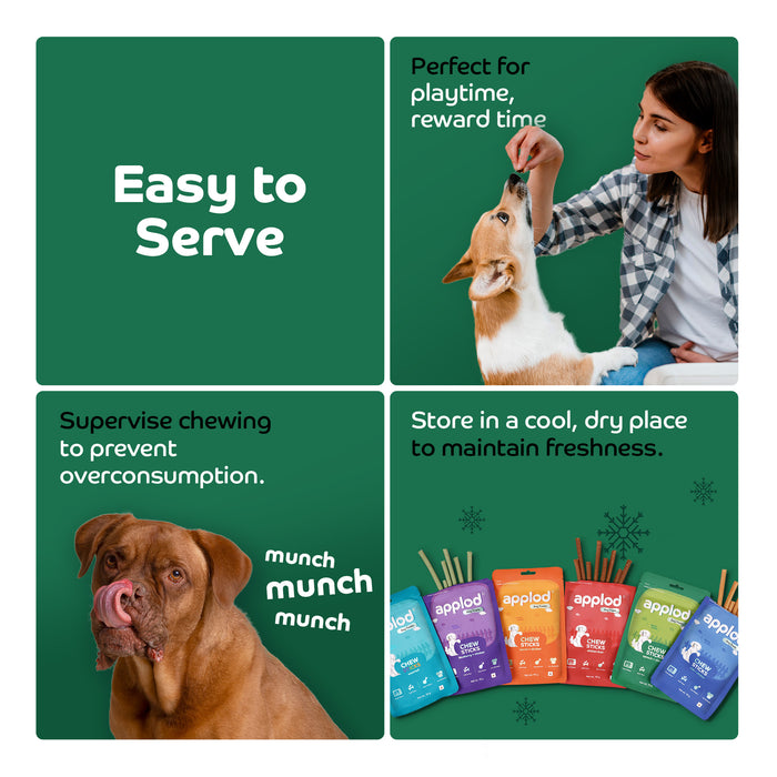 Applod Soft Spinach & Chicken Chew Sticks - 70 gm