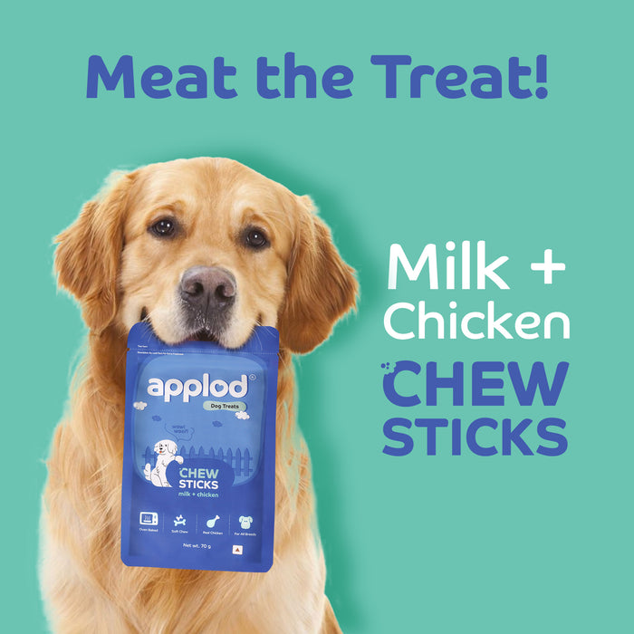 Applod Soft Milk & Chicken Chew Sticks - 70 gm