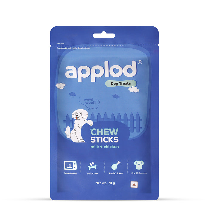 Applod Soft Milk & Chicken Chew Sticks - 70 gm - Pack of 5