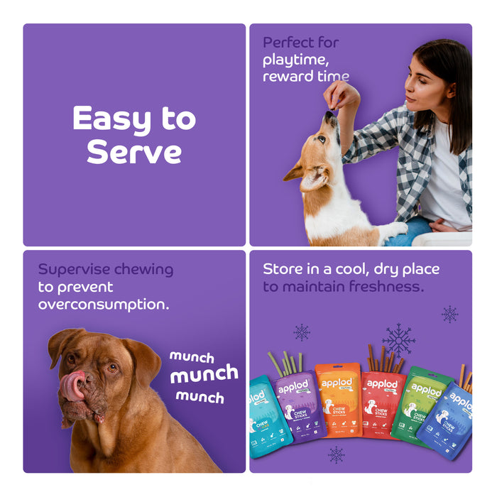 Applod Soft Blueberry & Chicken Chew Sticks - 70 gm