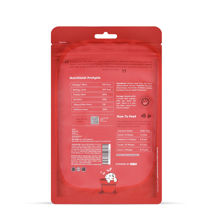 Applod Soft Chicken Liver Chew Sticks - 70 gm - Pack of 5