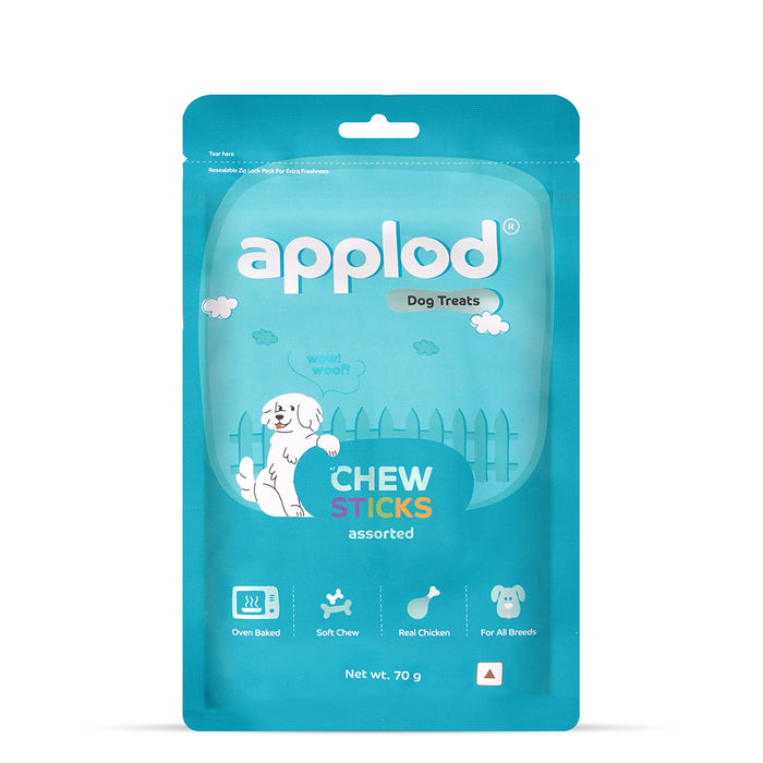 Applod Soft Assorted Chew Stick - 70 gm - Pack of 5