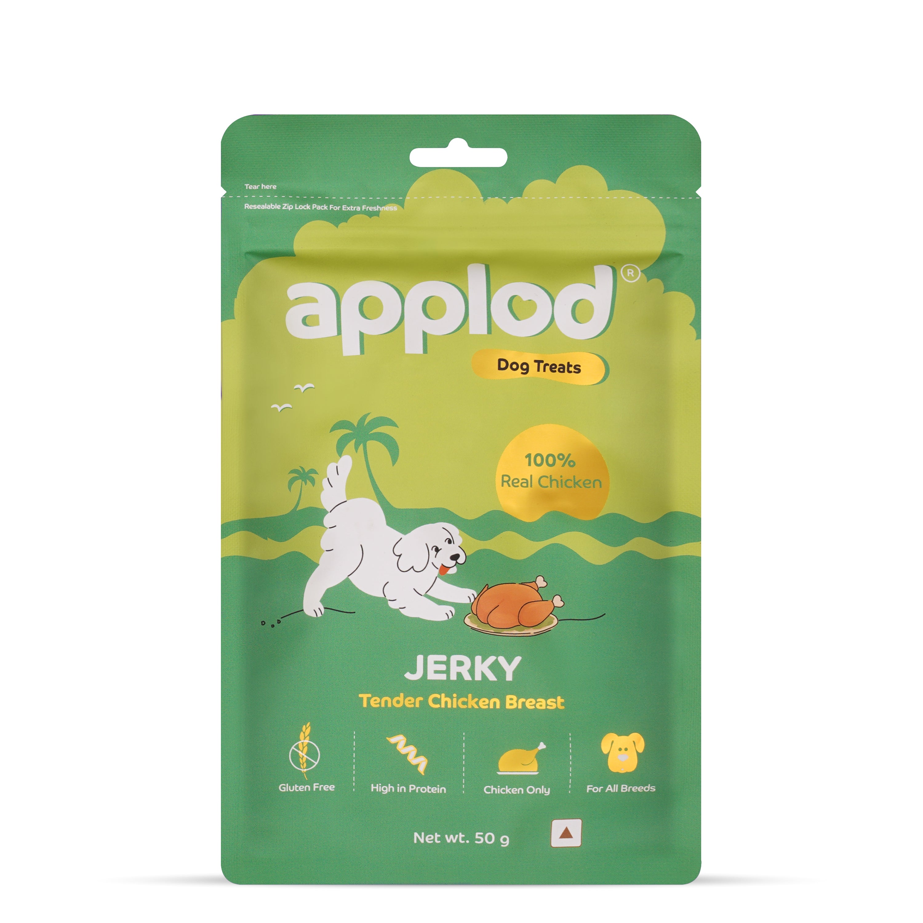 Applod Tender Chicken Breast Jerky Dog Treat 50 Gm