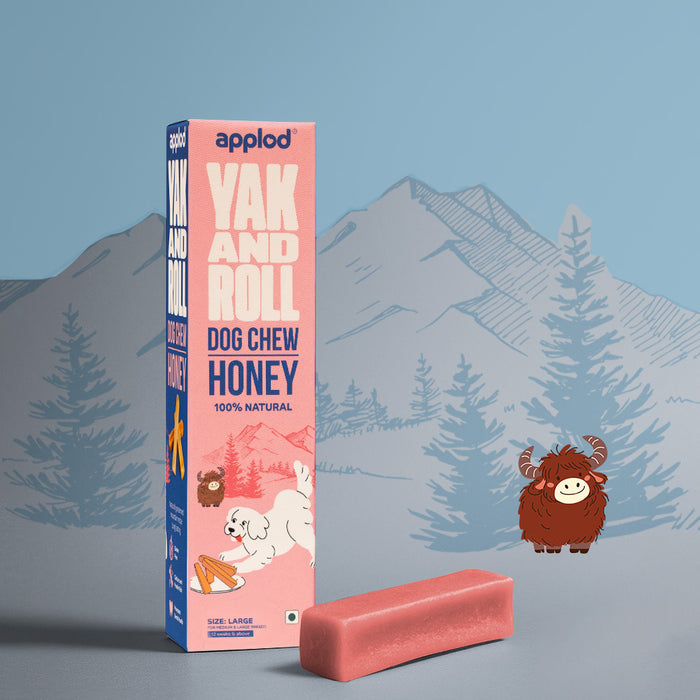 Applod Yak & Roll Natural Yak Chew Honey For Dogs