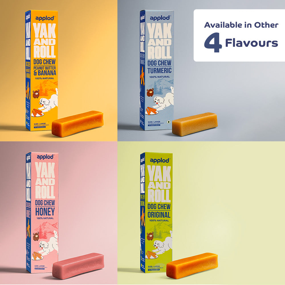 Applod Yak & Roll Natural Yak Chew Pumpkin & Carrot For Dogs