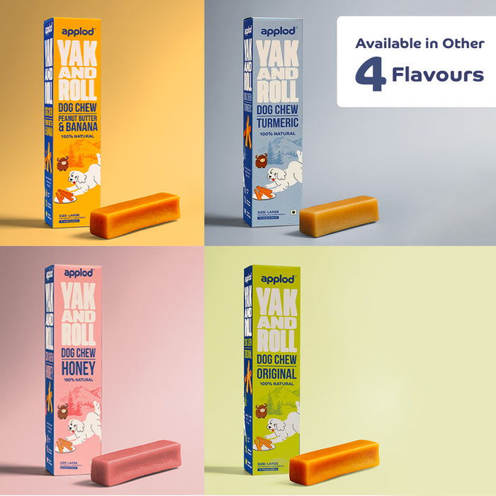 Applod Yak & Roll Natural Yak Chew Pumpkin & Carrot For Dogs