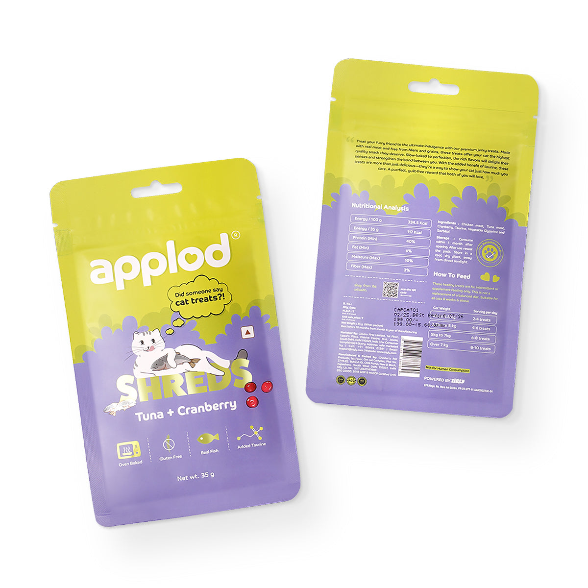 Applod Tuna with Cranberry Soft Cat Treat - 35 Gm