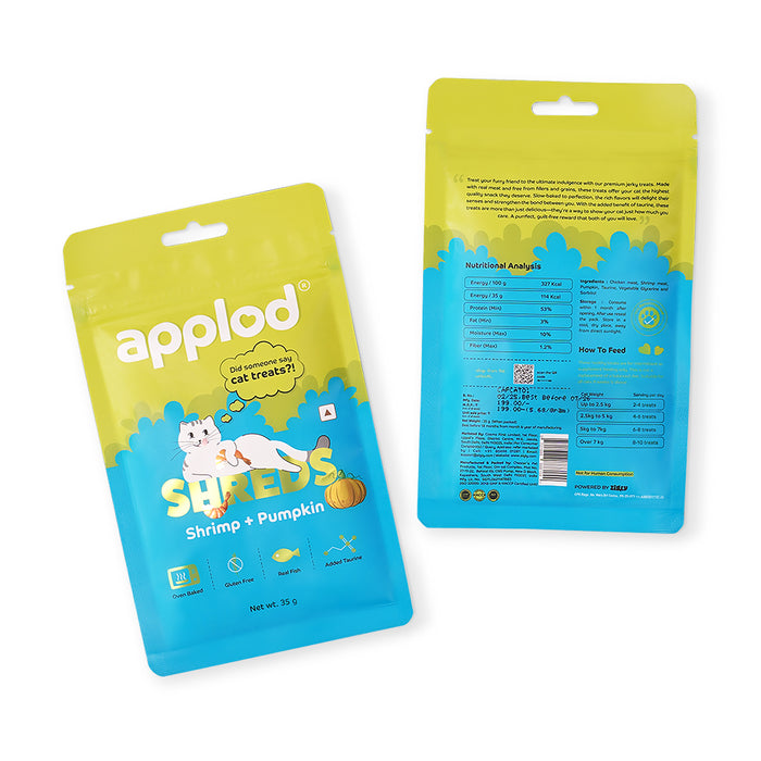 Applod Shrimp with Pumpkin Soft Cat Treat - 35 Gm