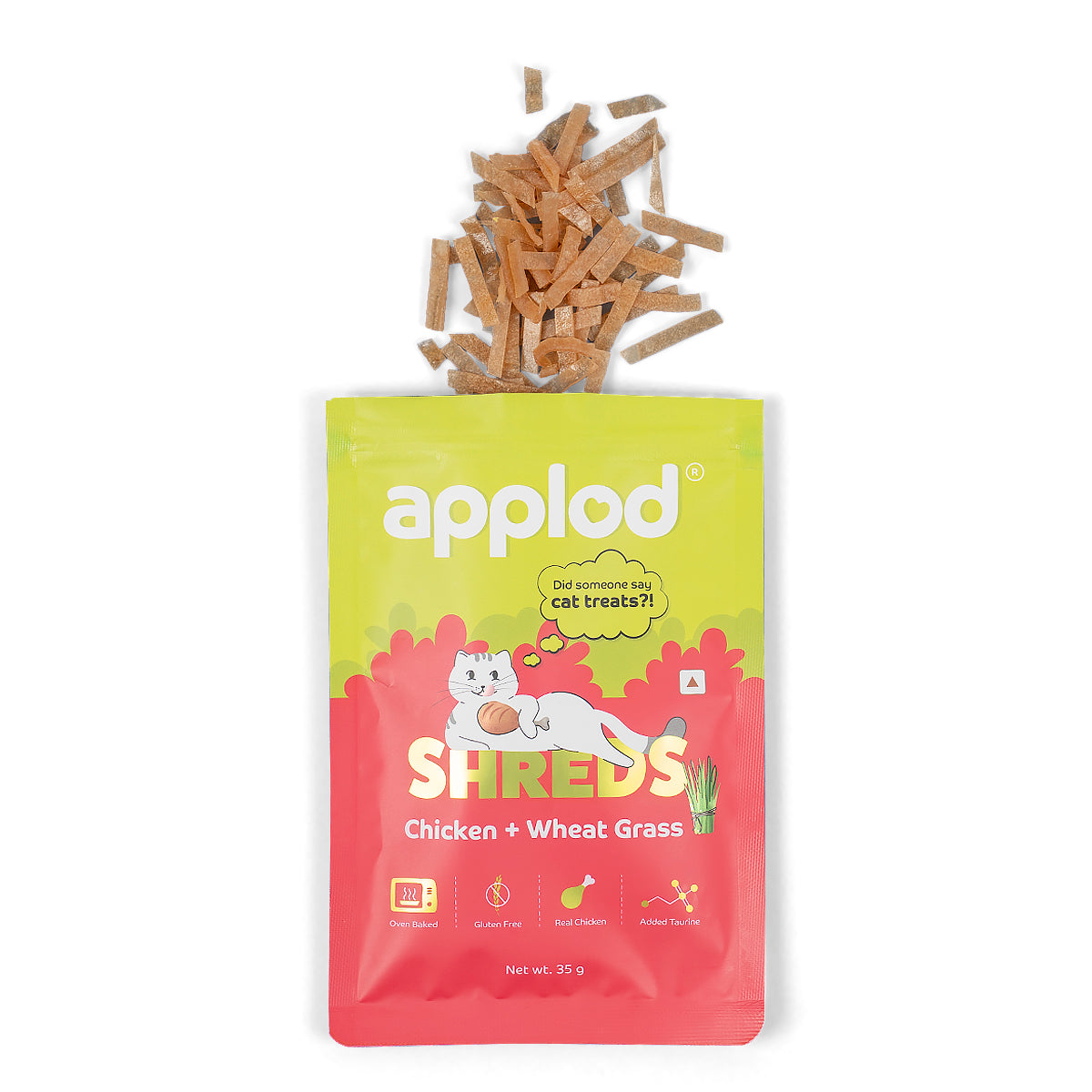 Applod Chicken with Wheat Grass Soft Cat Treat- 35 Gm