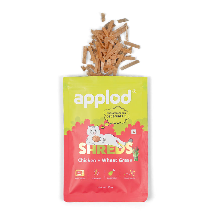 Applod Chicken with Wheat Grass Soft Cat Treat- 35 Gm