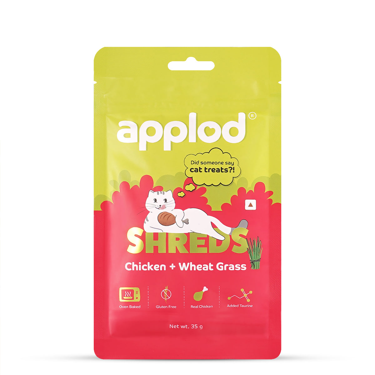 Applod Chicken with Wheat Grass Soft Cat Treat- 35 Gm