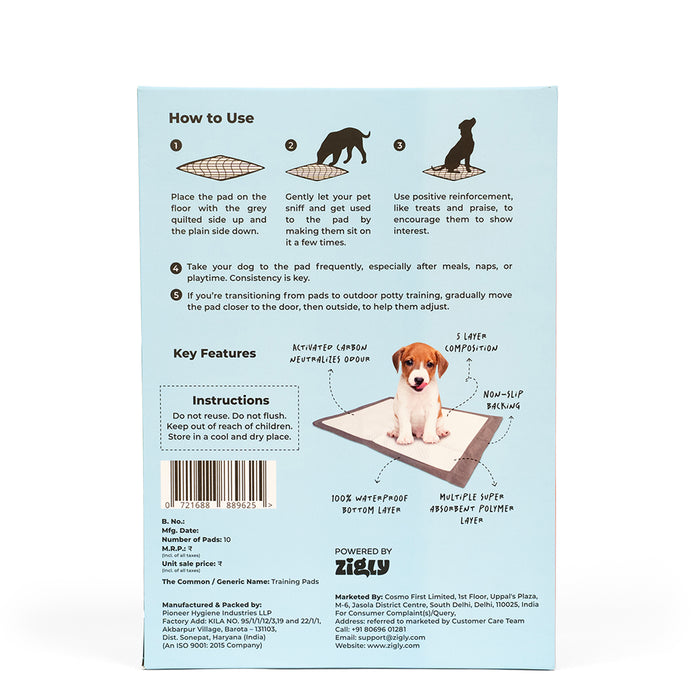 Furpro Carbon Puppy Training Pads 10 Pads (60x60 cm)