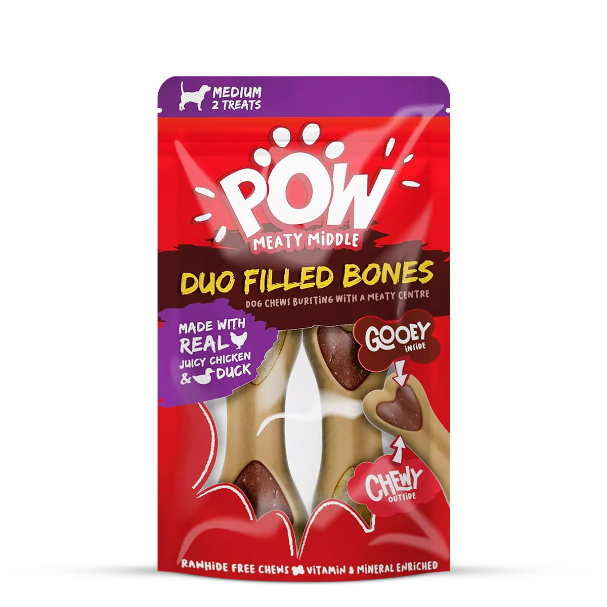 Imaginelles Pow Chicken & Duck Filled Bones 2 Pieces - 128g