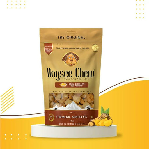 Dogsee Chew Mini bite-sized Dog Training Treats - Tumeric Mini Pops 70g