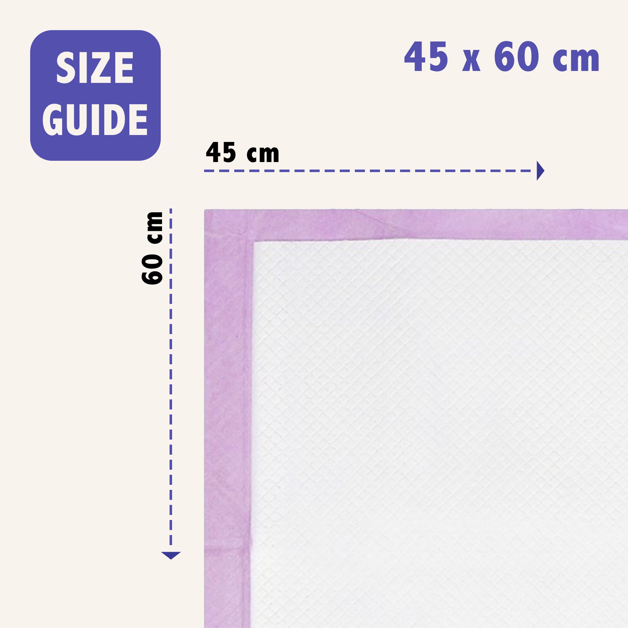 Purple Tails Pet Training Pads Size 45X60cm