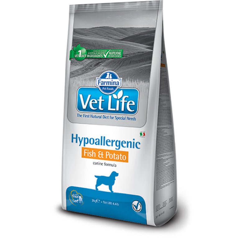 Vet Life Natural Diet Dog Hypoallergenic Fish & Potato - 12Kg