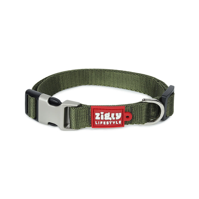 ZL Classic Dog Collar Olive Green