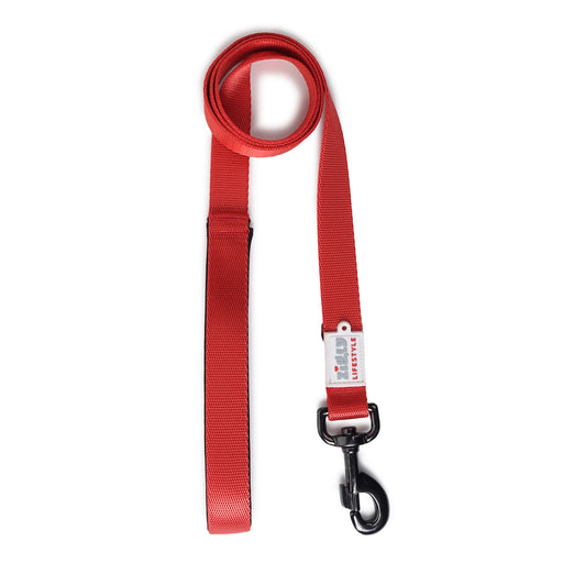 ZL Classic Padded Dog Leash - Red