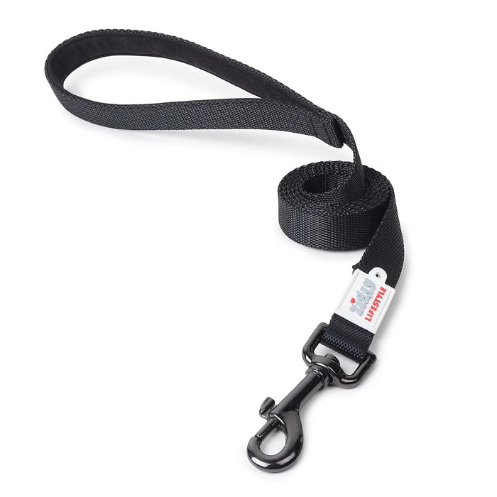 ZL Classic Padded Dog Collar & Leash Set - Black